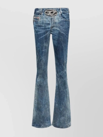 Diesel Flared 1969 Jeans Faded Wash In Blue
