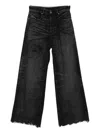 Diesel Flared Denim Jeans In Black