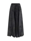 Diesel Flared Hannie Skirt With Logo In Multi
