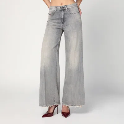 Diesel Flared Jeans 1978 D-akemi In Washed Gray