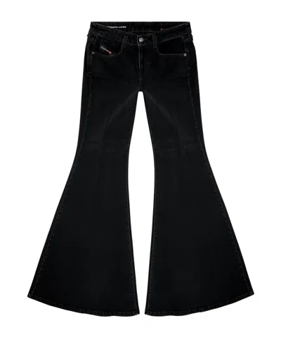 Diesel Flared Jeans In Black