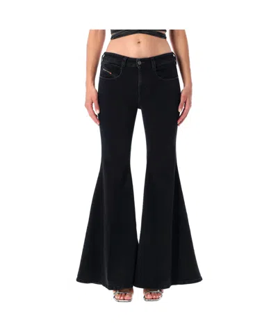 Diesel Flared Jeans In Black