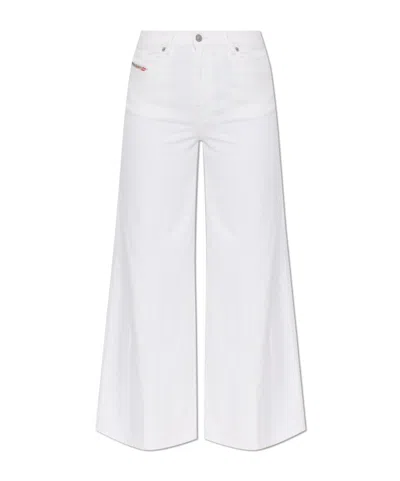 Diesel 1996 D-sire Low-rise Wide-leg Jeans In White