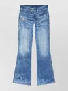 Diesel D-hush Partially Organic Cotton Flared Jeans With Back Logo Patch