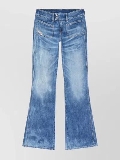 DIESEL FLARED JEANS WITH BACK LOGO PATCH