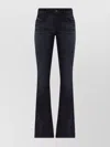 Diesel Flared Leg Trousers With Belt Loops And Five Pockets In Black