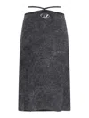 Diesel 'o-rossi' Flared Midi Skirt In Black