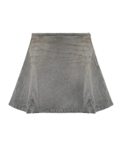 Diesel Flared Skirt In Gray