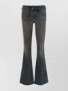 Diesel Flared Stretch Denim Jeans With Distressed Pockets