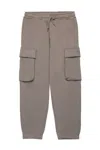Diesel Pantaloni Cargo In Felpa Con Logo Oval D In Grey