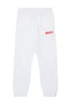 Diesel Pantaloni Jogger In Felpa Con Logo Degradé In White
