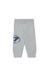 Diesel Fleece Jogger Pants With Oval D Logo In Grey