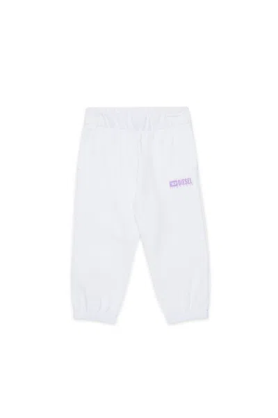 DIESEL FLEECE JOGGER TROUSERS WITH DEGRADÉ LOGO