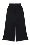 Diesel Fleece Pants With Heart Graphics In Black
