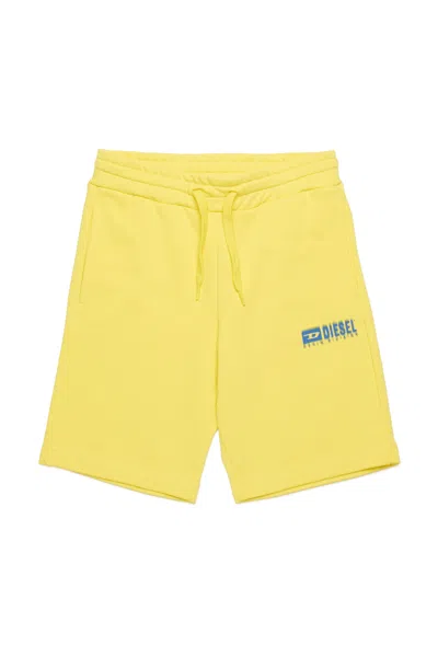 DIESEL FLEECE SHORTS WITH LOGO