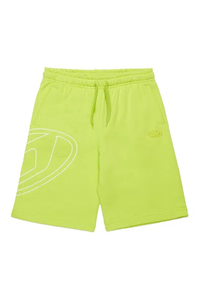 DIESEL SHORTS IN FELPA CON MAXI LOGO OVAL D