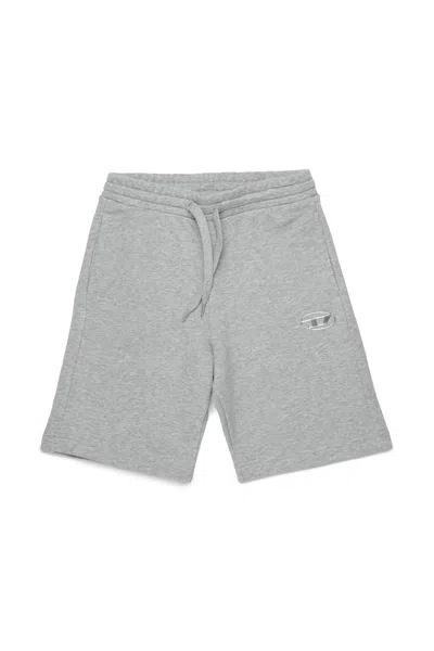 DIESEL SHORTS IN FELPA CON LOGO OVAL D