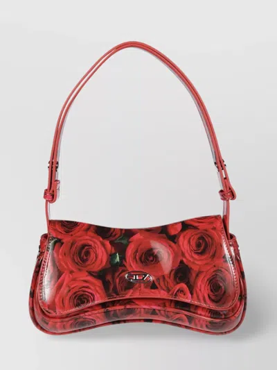 DIESEL FLORAL CURVED STRAP BAG