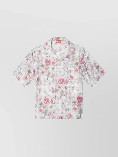 DIESEL FLORAL PRINT CAMP COLLAR SHIRT