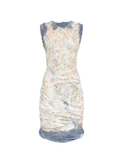 Diesel Floral-print Day Dress In White