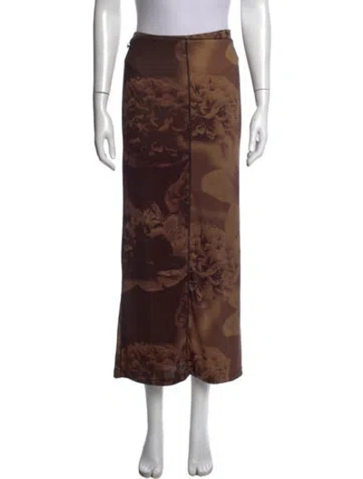 Pre-owned Diesel Floral Print Long Skirt In Neutrals