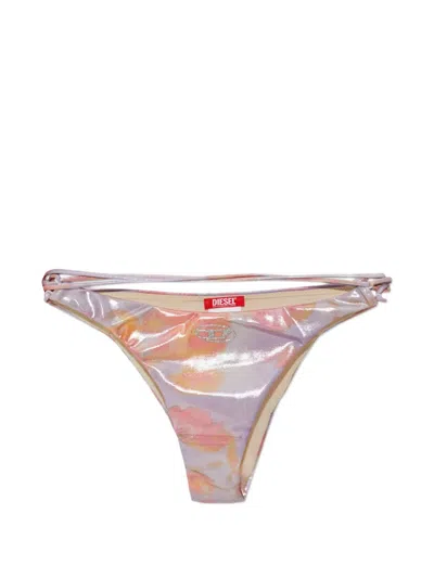Diesel Floral-print Lace-up Bikini In Multi