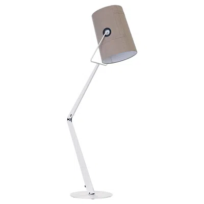 Pre-owned Diesel Fork Floor Lamp In Ivory With Gray Diffuser By  Living In White