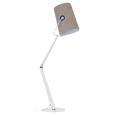 Pre-owned Diesel Fork Floor Lamp In Ivory-gray By  Living With Lodes In Transparent
