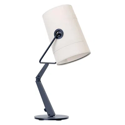 Pre-owned Diesel Fork Table Lamp In Anthracite With Ivory Diffuser By  Living In White