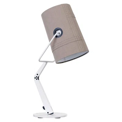 Pre-owned Diesel Fork Table Lamp In Ivory With Gray Diffuser By  Living In White