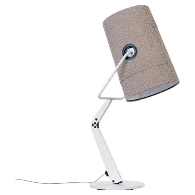 Pre-owned Diesel Fork Table Lamp In Ivory-gray By  Living With Lodes In Transparent