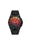 Diesel Men's Framed Chronograph Black Leather Watch 44mm In Black