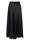 Diesel Frayed-hem A-line Skirt In Black