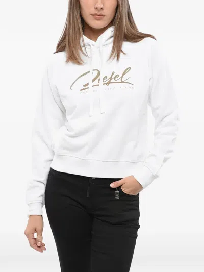 Diesel F-reggy Logo-print Hoodie In White