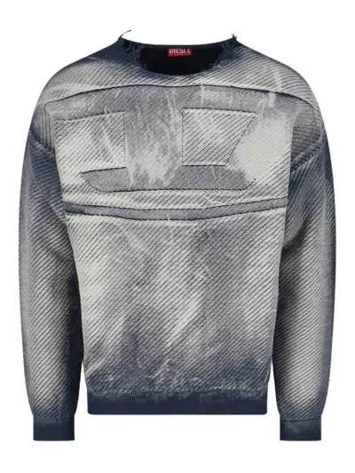 Diesel Fringed Sweater In Grey