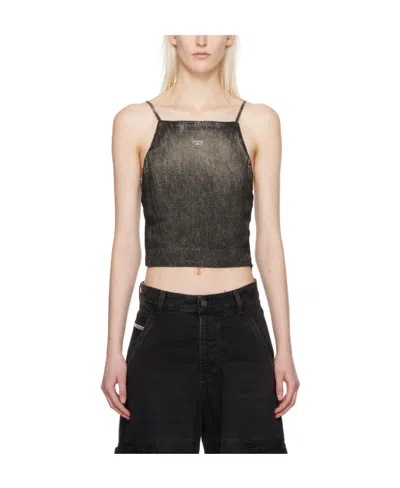 Diesel Front Logo Sling In Black