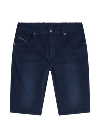 Diesel Front-button Denim Shorts In Blue