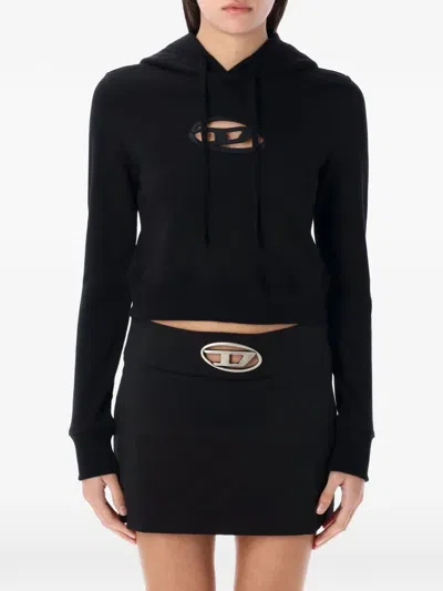 Diesel F-slimmy-hood-od Hoodie In Black