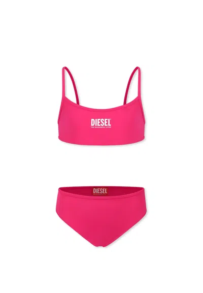Diesel Kids' Fuchsia Bikini For Girl With Logo