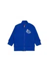 Diesel Full Zip Sweatshirt With  Funny Racing Graphic In Blue
