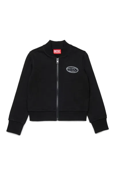 DIESEL FULL ZIP SWEATSHIRT WITH LOGO