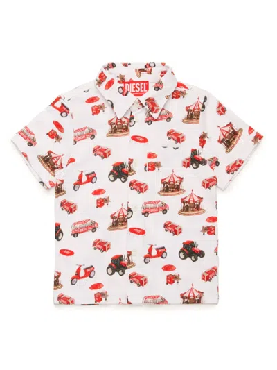 Diesel Babies' Funny Campaign  Shirt In White