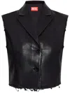 Diesel G-baryt Wool Blend Buttoned Vest In Black