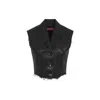 Diesel Chic Waistcoat With Luxurious Polyester And Virgin Wool Blend And Trendy Frayed Edges