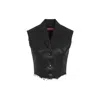 Diesel Chic Waistcoat With Luxurious Polyester And Virgin Wool Blend And Trendy Frayed Edges