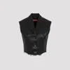 Diesel G-baryt Wool Blend Buttoned Vest In Deep Black