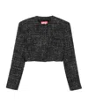 Diesel G-crop-g Tweed Cropped Jacket In Black