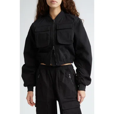 Diesel ® G-khlo Crop Bomber Jacket In Deep/black