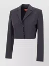 Diesel "g-milla-p1" Cropped Wool Blazer With Sartorial Lapels