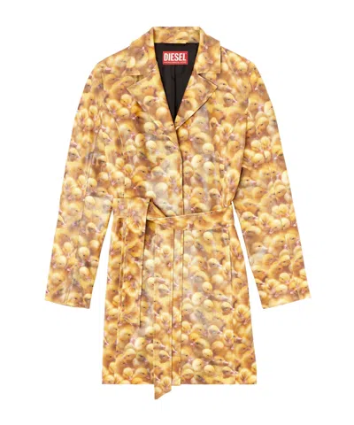 DIESEL G-OJI DUCKLING-PRINT BELTED COAT